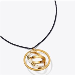 Tory Burch T-Stripe Pendant Necklace